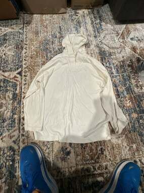 New York M Off-White Hooded Sweatshirt